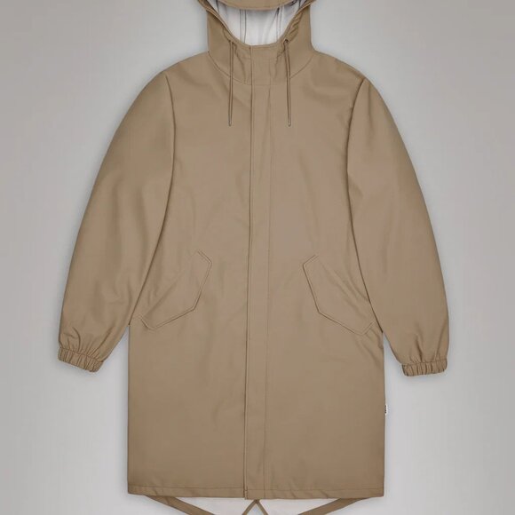 RAINS Beige Fishtail Parka XXL - Picture 1 of 8